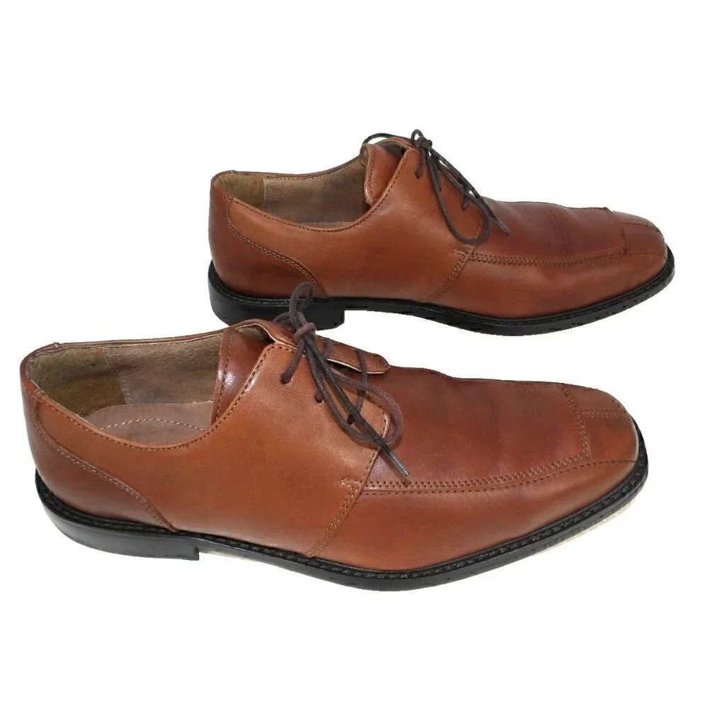 FLORSHEIM brown leather lace up oxford dress shoes men's size 10 D